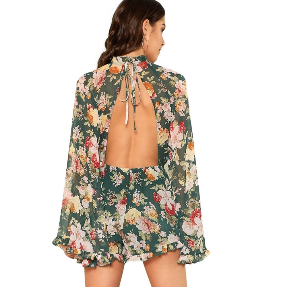 Ruffle Romper Floral Boutique